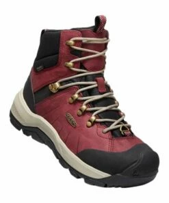 Outlet π€© KEEN Rhubarb & Taupe Revel IV Mid Polar Waterproof Leather Hiking Boot - π© Women π
