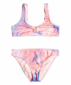 Best Sale 🤩 Roxy Tropical Peach Malibu Story Bralette 👙 Bikini - 👧 Girls For Kids ✔️