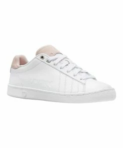 Best reviews of 🌟 K-Swiss White & Peachy Keen Court '66 Leather 👟 Sneaker - 👩 Women 🌟