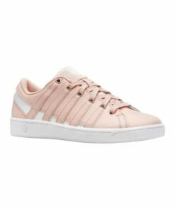 Best Pirce 😀 K-Swiss Peach Keen & Rose Gold Ramli Court Leather 👟 Sneaker - 👩 Women 🔥