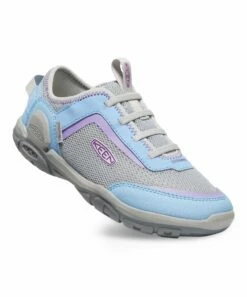 Deals 😀 KEEN Silver & Blue Knotch Tracer 👟 Sneaker - 👧 Girls For Kids 😍