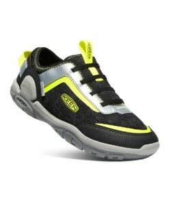 Outlet 🌟 KEEN Black & Silver Knotch Tracer 👟 Sneaker - Boys For Kids 😍