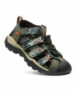 Best Pirce 😀 KEEN Forest Night Camo Newport Neo H2 🩴 Sandal - Boys For Kids 🧨