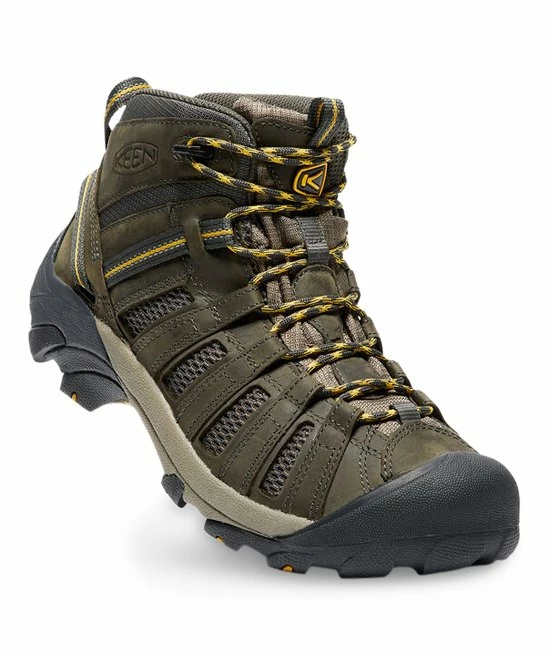 Hot Sale π KEEN Raven & Tawny Olive Voyageur Mid Leather Hiking Boot - Men β 3 Hot Sale π KEEN Raven & Tawny Olive Voyageur Mid Leather Hiking Boot - Men β