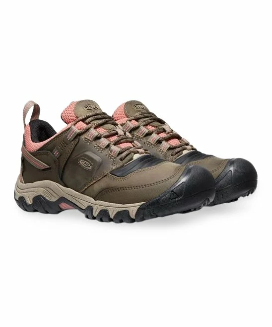 New β€οΈ KEEN Timberwolf & Brick Dust Ridge Flex Waterproof Leather Hiking π Shoe - π© Women β¨ - Image 3