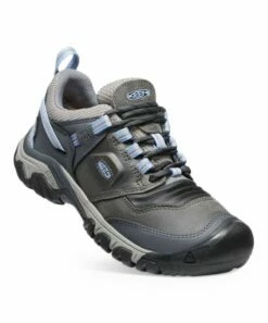 Coupon 🔥 KEEN Steel Gray & Hydrangea Ridge Flex Waterproof Leather Hiking 👟 Shoe - 👩 Women ✨