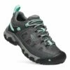 Outlet 🥰 KEEN Steel Gray & Ocean Wave Targhee Vent Leather Hiking 👟 Shoe - 👩 Women 💯