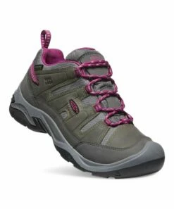 Best Pirce π KEEN Gray & Boysenberry Circadia Waterproof Leather Hiking π Shoe - π© Women π
