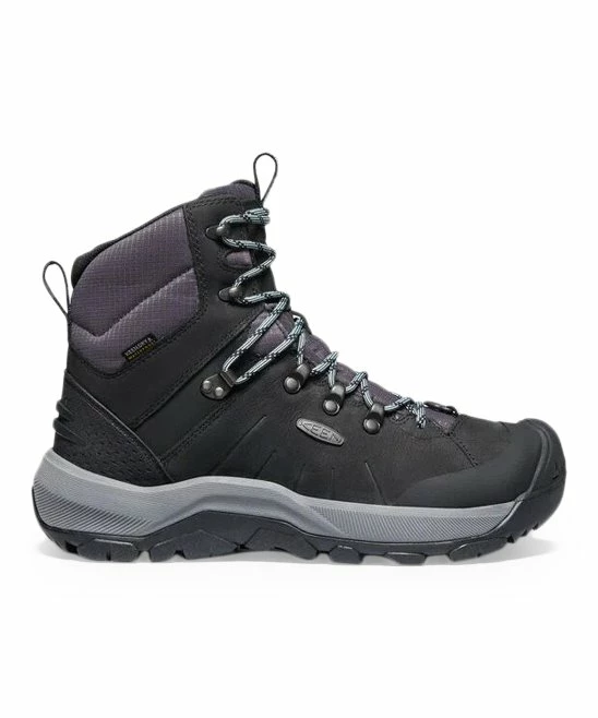 Best deal 𧨠KEEN Black & Harbor Gray Revel IV Mid Polar Waterproof Leather Hiking Boot - π© Women π - Image 3