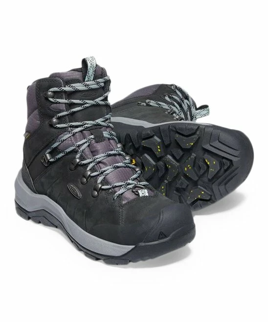 Best deal 𧨠KEEN Black & Harbor Gray Revel IV Mid Polar Waterproof Leather Hiking Boot - π© Women π - Image 5