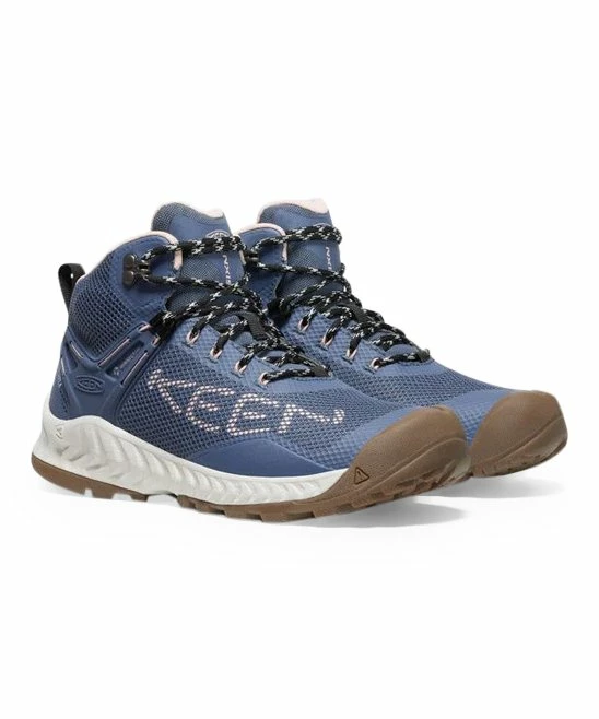 Best deal π KEEN Vintage Indigo & Harbor Gray NXIS EVO Mid Waterproof Hiking Boot - π© Women β¨ - Image 4