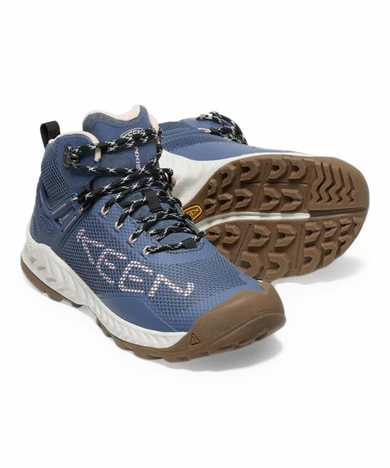 Best deal π KEEN Vintage Indigo & Harbor Gray NXIS EVO Mid Waterproof Hiking Boot - π© Women β¨ - Image 5