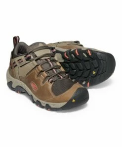 Best Pirce 👏 KEEN Timberwolf & Coral Steens Waterproof Leather Hiking 👟 Shoe - 👩 Women 😀 -KEEN shop zu108870868 alt 4 tm1664305554
