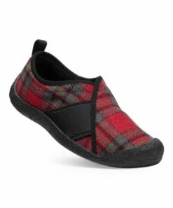 Best deal π KEEN Red & Black Plaid Howser Wrap Slipper For π© Women β