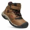 Outlet 🎁 KEEN Bison & Red Carpet Ridge Flex Mid Waterproof Hiking Boot - Kids ⭐