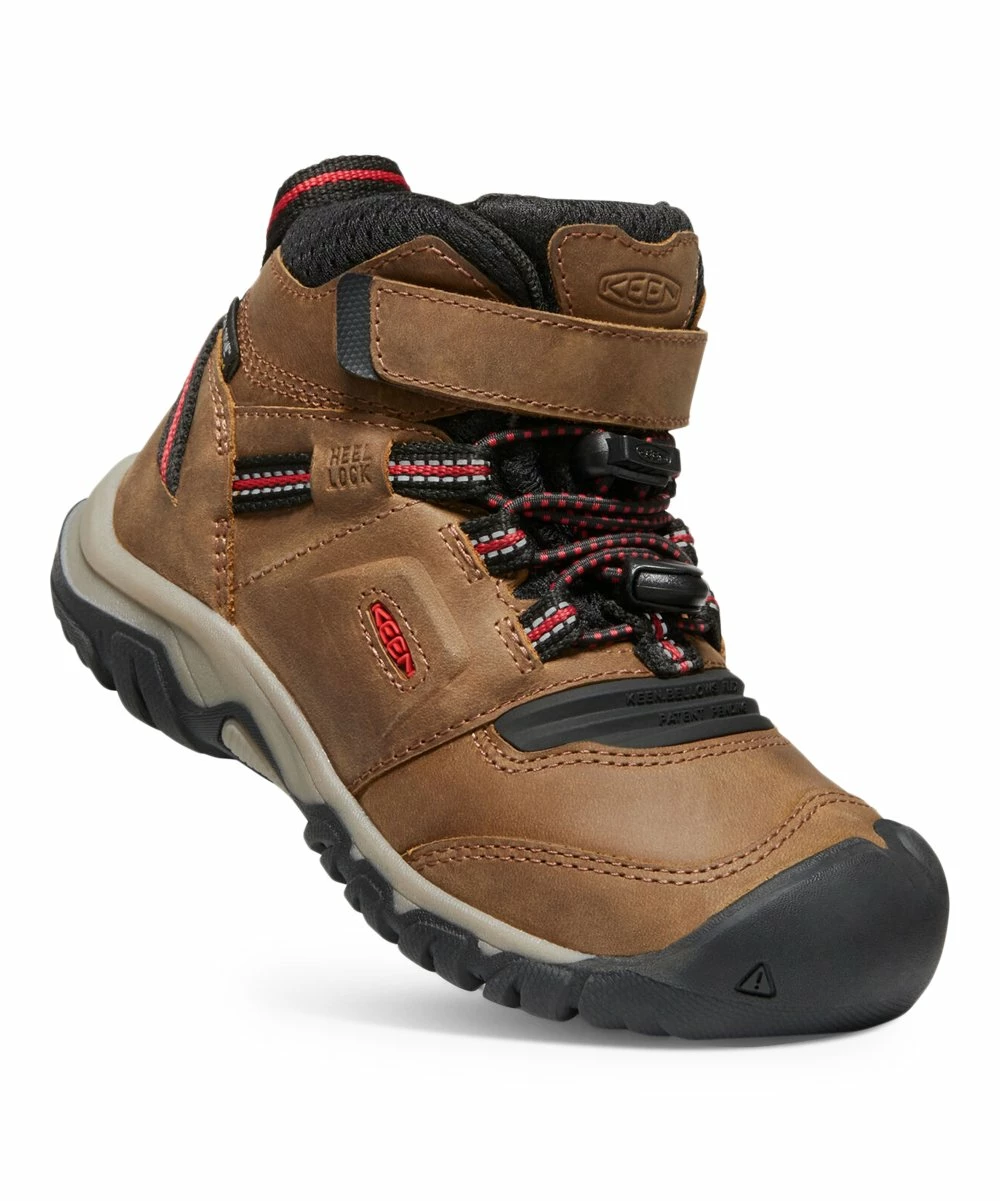 Outlet π KEEN Bison & Red Carpet Ridge Flex Mid Waterproof Hiking Boot - Kids β 3 Outlet π KEEN Bison & Red Carpet Ridge Flex Mid Waterproof Hiking Boot - Kids β