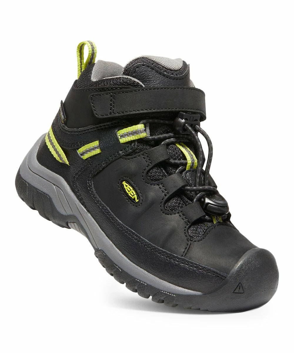 Best reviews of β€οΈ KEEN Black & Steel Gray Targhee Mid Waterproof Leather Hiking Boot - Boys For Kids π