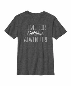 Promo ⌛ Fifth Sun Charcoal Heather 'Time For Adventure' Crewneck Tee - Boys For Kids 👏