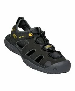Best Pirce 😉 KEEN Black & Gold Solr 🩴 Sandal - Men 😉